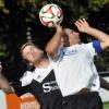 Handball, Kopfball? Eine Szene aus dem Spiel Rohrenfels gegen Münster, das die weiß gekleideten SVM-Kicker mit 4:2 gewannen. 
