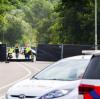 P_1655RS
A picture taken near the site of the Pinkpop festival in Landgraaf, on June 18 2018, shows police cars after a van slammed into pedestrians, killing one and injuring three.
The four pedestrians were hit around 4:00 am 0200 GMT on June 18, 2018 by the van which then fled the scene, only hours after the end of the three-day Pinkpop Festival in the southern town of Landgraaf, near the German border. / AFP PHOTO / ANP / Piroschka van de Wouw / Netherlands OUT