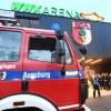 Die Feuerwehr rückte aus - konnte nach dem Vorfall an der WWK Arena in Augsburg aber schnell Entwarnung geben.