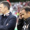 Denksportaufgabe. Manager Andreas Rettig und Trainer Jos Luhuky grübeln wegen der schwachen Leistung des FC Augsburg.