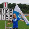 Platz eins für die Startnummer 168: Manuela Groß schaffte im Hochsprung 1,58 Meter und wurde Deutsche Meisterin der Altersklasse 45. 