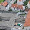 Das Gefängnis im Domviertel aus der Vogelperspektive: Rechts der denkmalgeschützte Altbau, links der Neubau aus den 1960er Jahren.