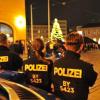 Die Polizei zeigte an Silvesterabend in der Augsburger Innenstadt starke Präsenz. 