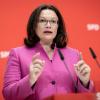 SPD-Chefin Andrea Nahles will mehr Zukunftsthemen in den Blick nehmen: „Hier haben wir gegenüber anderen Parteien an Boden verloren.“ 