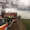 Beim Brand in Wasserberg waren zahlreiche Einsatzkräfte von Feuerwehren aus den Kreisen Günzburg und Unterallgäu im Einsatz.