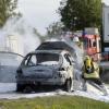 Nach diesem Fahrzeugbrand fuhr ein Porschefahrer eine Rettungsassistentin an.