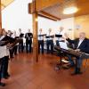 Matinee zum 100-jährigen Bestehen des Gesangvereins Burtenbach, das eigentlich im vergangenen Jahr gewesen wäre: Ihre Liedbeiträge präsentierten die Sängerinnen und Sänger am Sonntag im Foyer der Burggrafenhalle.