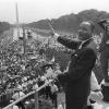 Hier hielt er seine berühmte „I have a dream“-Rede: Martin Luther King beim Marsch auf Washington 1963.