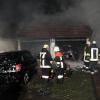 Brand in Landshausen: Garage in Landshausen brennt