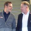 Trainer Markus Weinzierl (links) und Manager Stefan Reuter führten gestern nach dem Vormittagstraining ein längeres Gespräch.	 