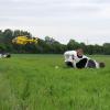 Die beiden Autos landeten auf dem Dach. Bei dem Unfall auf der B28 bei Senden starb ein Mensch.