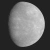 Die von der Weltraumsonde "Messenger" zur Erde gefunkte Aufnahme vom 14.01.08 zeigt rund die Hälfte der Hemisphäre des Planeten Merkur.