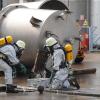 Im Gersthofer Industriepark sind viele gefährliche Stoffe gelagert. Für die Feuerwehr ist es daher regelmäßiges Training wichtig. 