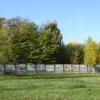 Reste der Hinterlandmauer im Landschaftspark Rudow-Altglienicke – heute geschützt hinter einem Metallzaun.