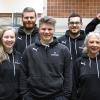 Das Waldkircher Team für die Titelkämpfe in Paderborn: (hinten von links) Dimitrije Grgic, Alexander Kindig, Sebastian Kugelmann, Matthias Holderried, (vorne von links) Susanne Roß, Sebastian Schulz und Trainerin Elfriede Weigelt. Am Freitagnachmittag kam die Mannschaft für ein lockeres Schusstraining in die Sporthalle am Maspernplatz, um Atmosphäre zu schnuppern und sich auf die Verhältnisse einzustellen. 	