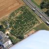 Blick auf das Maislabyrinth.