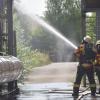 Der Brand in der Ziegelei in verursachte, laut Polizei einen Sachschaden in Höhe auf 75000 Euro. 	