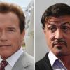 Arnold Schwarzenegger (l) und Sylvester Stallone,«The Expendables 2». Foto: Bruno Bebert dpa