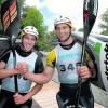 Die amtierenden Kanu-Weltmeister Alexander Grimm (rechts) und Florian Dörfler kommen für einen guten Zweck nach Obergriesbach. Foto: Archiv