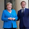 Der französische Präsident Emmanuel Macron mit der deutschen Kanzlerin Angela Merkel, die im Nachbarland hohe Beliebtheitswerte genießt.