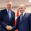 Das von der staatlichen russischen Nachrichtenagentur Sputnik verbreitete Bild zeigt Wladimir Putin und Recep Tayyip Erdogan bei einem Treffen im Iran.