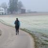 An der Salzbeinbachkapelle in Richtung Westen beginnt die Laufstrecke Rund um Unterthürheim.