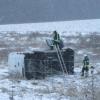 Ein Kleintransporter verunglückte auf der A8 zwischen Dasing und Friedberg.