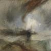 "Herumwirbelnde Seifenlauge"  sahen Zeitgenossen in "Schneesturm – Ein Dampfschiff im flachen Wasser vor einer Hafeneinfahrt" von William Turner (1775–1851). 