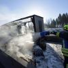 Ein Lkw, der mit Dämmmaterial beladen ist, ist am Donnerstagmorgen auf der A8 in Brand geraten.