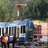 Bei dem Unfall in Aichach war ein Passagierzug mit einem stehenden Güterzug zusammengestoßen. 