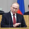 Russlands Präsident Wladimir Putin vor der Abstimmung über Verfassungsänderungen in der Staatsduma.