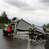 Ein Gewitterregen war wohl der Grund für Unfälle auf der A7.