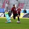 Kam spät ins Spiel und traf mit seinem zweiten Ballkontakt: Justin Butler (rechts) schoss gegen den 1. FC Kaiserslautern den 1:0-Siegtreffer für den FC Ingolstadt. 