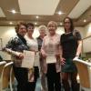 Das Bild zeigt (von links) Ilse Buschwaechter, Brigitte Fischer, Anneliese Wiedemann, Gabriele Huber und Jaqueline Staudacher.  	