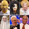 Schon immer wandlungsfähig: Markus Söders Fastnacht-Gesichter (im Uhrzeigersinn von links): Homer Simpson, Kiss-Rocker Gene Simmons, Marylin Monroe, Shrek, Punker, Mahatma Gandhi, Edmund Stoiber, Gandalf aus „Herr der Ringe“.