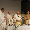 Sein 40. Priesterjubiläum feierte Ruhestandspfarrer Karl Mayr (Zweiter von rechts) im Pfarrzentrum in Aichach. Mit auf dem Bild (von links) Stefan Gast, Erhard Hindelang und Herbert Gugler.