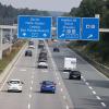 Die A9 am Hermsdorfer Kreuz in Thüringen Richtung Berlin.