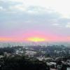 Die Morgensonne über der Millionenstadt São Paulo hat Hannes Schollenberger auf diesem Bild festgehalten. Die Schönheit des Fotos täuscht über die Probleme hinweg, die es in der Metropole auch gibt - etwa das riesige Verkehrsaufkommen und den Smog.