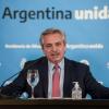 Der argentinische Präsident Alberto Fernandez spricht bei einer Pressekonferenz.