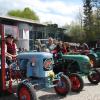 Die Oldtimer nahmen für die Besucher Aufstellung auf dem Rathausplatz.