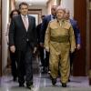 Bundesaußenminister Sigmar Gabriel und der Präsident der Region Kurdistan-Irak, Mazoud Barzani in Salahaddin.