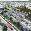 So könnte das Einkaufszentrum aussehen, das die Hahn-Gruppe im Gewerbegebiet im Lauinger Osten plant. Ob es gebaut wird, entscheiden die Lauinger in einem Bürgerentscheid.  	