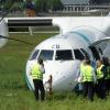 Notlandung in München: Auf dem Weg nach Italien ist ein Flugzeug mit 62 Menschen an Bord am Donnerstag auf dem Münchner Flughafen notgelandet.