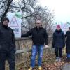 Hubert Wagner, Thomas Merk, Kathrin Schmid und Claudia Rosenfelder von der BI Limbach wollen die violette und orange Trasse verhindern. 