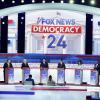 Die republikanischen US-Präsidentschaftskandidaten von links nach rechts: Asa Hutchinson, Chris Christie, Mike Pence, Ron DeSantis, Vivek Ramaswamy, Nikki Haley, Tim Scott und Doug Burgum.