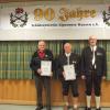 Max Bacher (links) und Franz Beutmiller wurden zu Ehrenmitgliedern ernannt. Werner Klaiber erhielt für die 60-jährige Mitgliedschaft eine Auszeichnung. 