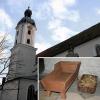 In einer Holzkrippe in einer Kirche in Pöttmes ist ein Säugling gefunden worden. Bildmontage: Schweyer