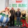 Didier Conrad (links) und Fabcaro bei der Vorstellung des neuen Asterix-und-Obelix-Albums "Die weiße Iris".