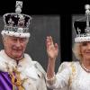 Großbritanniens König Charles III. und Königin Camilla nach der Krönungszeremonie.