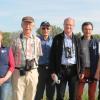 Treffen im Ried (von links): Jürgen Eisen (Bürgermeister der Stadt Illertissen), Brigitte Kraft (Leiterin der Bezirksgeschäftsstelle des LBV), Hubert Ilg (stellvertretender Vorsitzender der Kreisgruppe), Franz Zeller (Vorsitzender), Norbert Schäffer, Ralf Schreiber (Pressesprecher), Gerhard Steinle (Bauamtsleiter der Stadt Illertissen), Sabine Krätschmer (Stellvertreterin des Landrates). 	